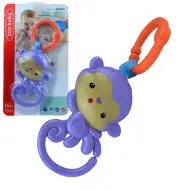 Sun Baby: Scimmia viola allegra sonaglio per bambini senza BPA