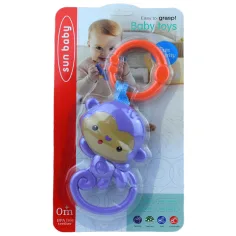 Sun Baby: Scimmia viola allegra sonaglio per bambini senza BPA immagine 4