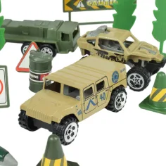 Super Army: Set di giochi militari con veicoli in metallo e aereo a retrocarica in due varianti immagine 3