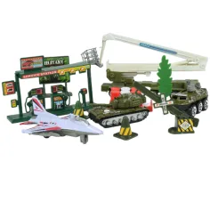 Super Army: Set di giochi militari con veicoli in metallo e aereo a retrocarica in due varianti immagine 7