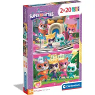 Super Kitties 2x20 pezzi Supercolor puzzle - Clementoni