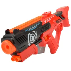 Super Shoot: Fucile manuale spara-spugne con proiettili e bersagli a forma di bottiglia di bibita 46cm immagine 2