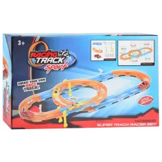 Super Track set da 24 pezzi con spirale e auto a retrocarica 1/64 immagine 2