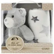 SweetDreams: Coperta e orsetto di peluche di colore grigio