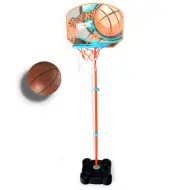 Tabellone da basket regolabile con supporto e palla 141-109 cm