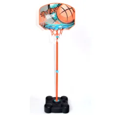Tabellone da basket regolabile con supporto e palla 141-109 cm immagine 2