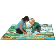 Tappeto da gioco Habitat degli animali con figure di animali 200x150cm - Melissa &amp; Doug