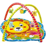 Tappeto da gioco per bambini con leoni e animali di peluche 72x65x47cm