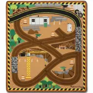 Tappeto da gioco per costruzioni con macchine da lavoro in legno - Melissa &amp; Doug