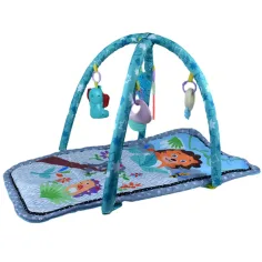 Tappeto per bambini con animali allegri, con mordicchiatore e musica, 77x43 cm immagine 4