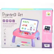 Tavola da disegno magnetica rosa nel tavolo