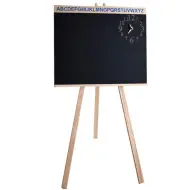 Tavolo da disegno con cavalletto e orologio