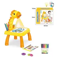 Tavolo da disegno con proiettore a forma di giraffa