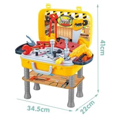 Tavolo da lavoro portatile con stoccaggio 34,5x22x41cm immagine 2