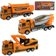 Team di Servizio: Camion a inerzia da costruzione con luci e suoni in diverse varianti 20cm