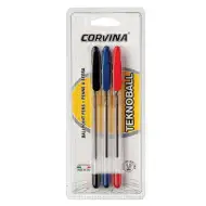 Teknoball set di 3 penne a sfera 0,7 mm