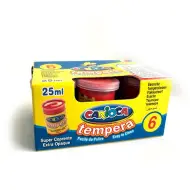 Tempera rossa in barattolo 6x35 gr - Carioca
