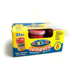Tempera rossa in barattolo 6x35 gr - Carioca immagine 2