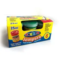 Tempera verde chiaro in barattolo 6x35gr - Carioca