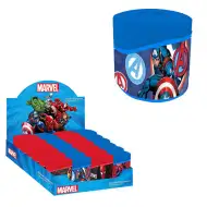 Temperino a due fori con contenitore in plastica degli Avengers con motivo di Capitan America