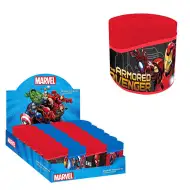 Temperino a due fori con contenitore in plastica degli Avengers con motivo di Iron Man