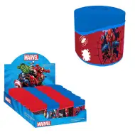 Temperino a due fori con contenitore in plastica degli Avengers con motivo di Spider-Man