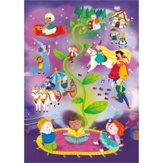 Tempo di fiaba Supercolor puzzle con glitter 104 pezzi - Clementoni immagine 2