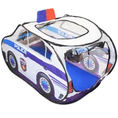 Tenda da gioco a forma di auto della polizia con finestre a rete 99x50x50cm immagine 2