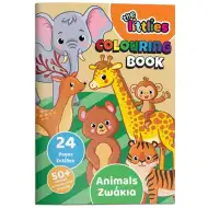 The Littlies: Libro da colorare con animali, 24 pagine con 50 adesivi, formato A4