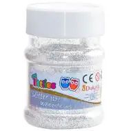 The Littlies: Polvere di glitter bianco in barattolo 113g