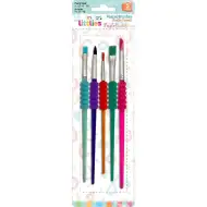 The Littlies: Set di 5 pennelli in plastica color pastello