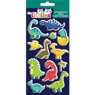 The Littlies: Set di adesivi 3D a forma di dinosauri su foglio 10x22cm