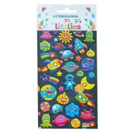 The Littlies: Set di adesivi 3D a tema astronave su foglio 10x22cm