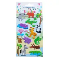 The Littlies: Set di adesivi 3D animali della giungla su foglio 10x22cm