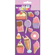 The Littlies: Set di adesivi 3D gonfiati dolciumi su foglio 10x22cm