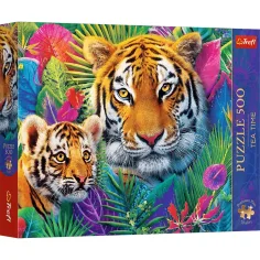 Tigri nella giungla - Puzzle Premium Plus da 500 pezzi - Trefl