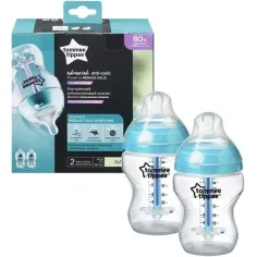 Tommee Tippee: Advanced ANTI-COLIC biberon turchese set da 2 pezzi 260 ml (0 mesi+)