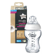 Tommee Tippee: Closer To Nature biberon in vetro trasparente 250 ml (0 mesi+)