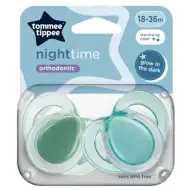 Tommee Tippee: Set di 2 succhietti ortodontici fluorescente Night Time in diverse varianti (18-36 mesi)