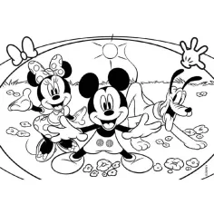 Topolino 2 in 1 maxi puzzle 4x48 pezzi e album da colorare 35x25 cm - Lisciani immagine 3