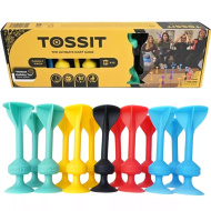 Tossit Family Pack – gioco di freccette con ventose in rosso, turchese, blu e giallo