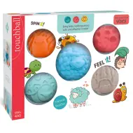 Touchball: Set di 5 palline con animali per lo sviluppo del tatto