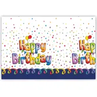 Tovaglia di plastica "Buon Compleanno" – 120x180 cm
