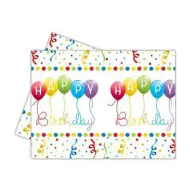 Tovaglia di plastica "Buon Compleanno" 120x180 cm