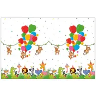 Tovaglia in plastica con motivo giungla allegra 120x180 cm