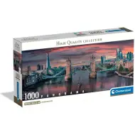 Tramonto sul Tamigi HQC puzzle panoramico da 1000 pezzi con poster - Clementoni