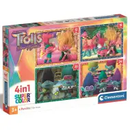 Trolls 4 in 1 Super Color Puzzle - Clementoni
