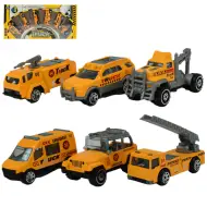 Truck Team: set di 6 mini veicoli da costruzione 1/64