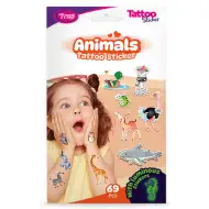 TyToo: Set di adesivi per tatuaggi di animali da 69 pezzi