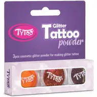 TyToo: Set di glitter 3 x 2,5 ml Arancione, Marrone chiaro, Marrone